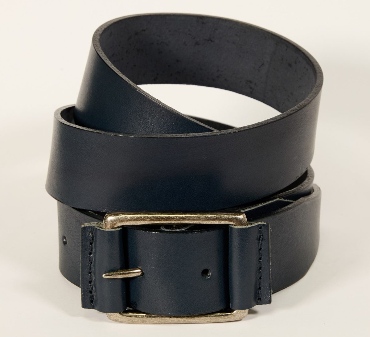 Cintura casual in pelle blu